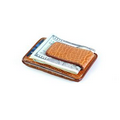 Buffalo Leather 3-Pocket Money Clip Wallet